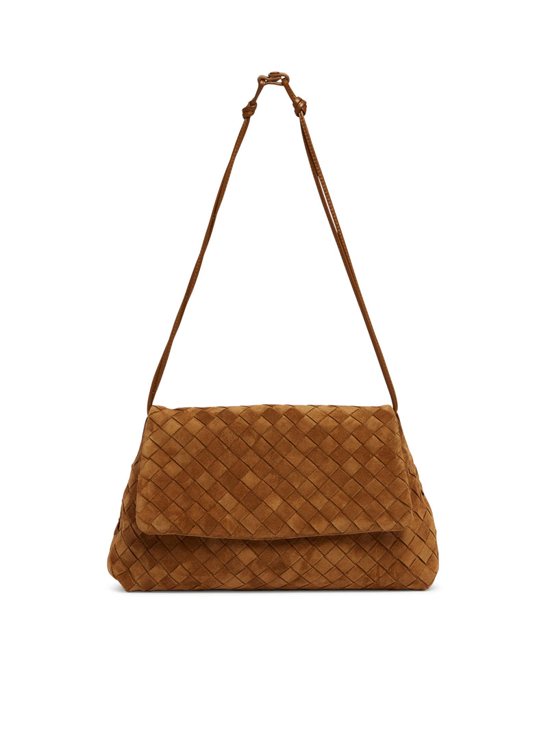 CLUTCH GIORNO IN SUEDE MARRONE