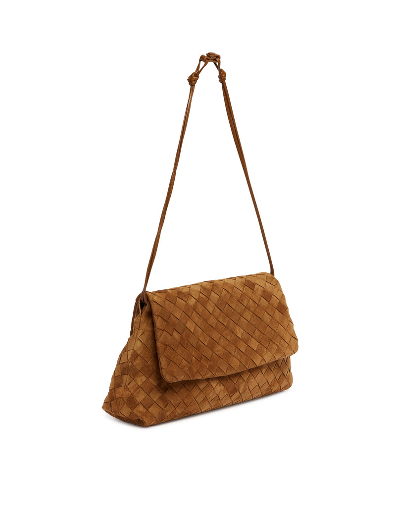 CLUTCH GIORNO IN SUEDE MARRONE