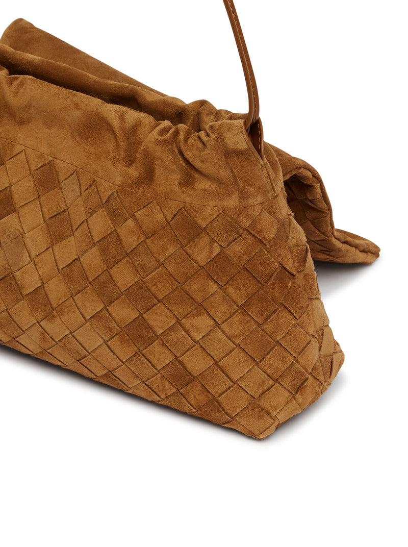 CLUTCH GIORNO IN SUEDE MARRONE
