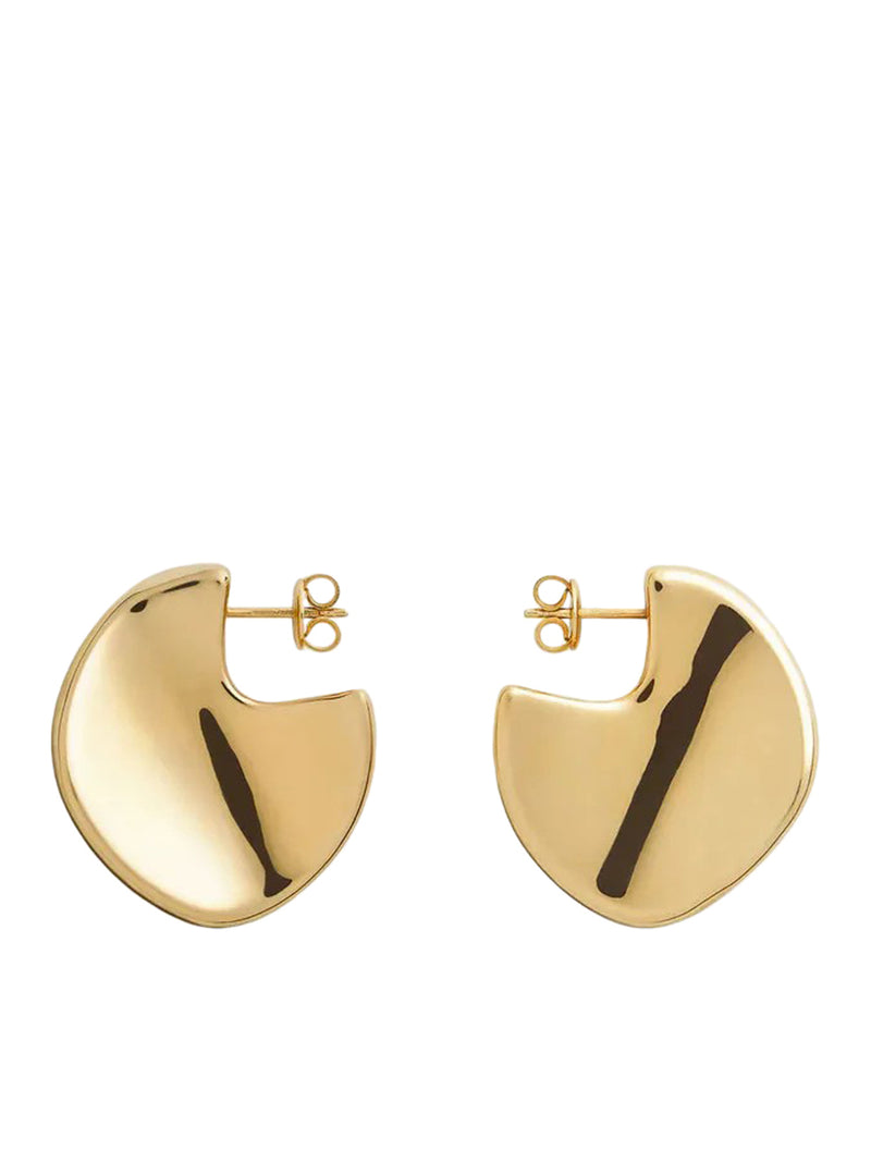 ORECCHINI IN ARGENTO DAL DESIGN GEOMETRICO CON FINITURA ORO