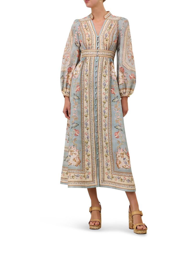 ABITO MIDI ROSELIGHT IN LINO