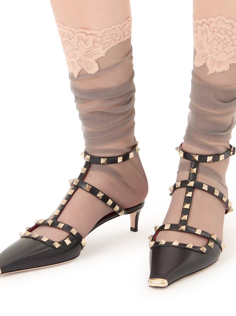 DÉCOLLETÉ ROCKSTUD IN CAPRETTO 40MM