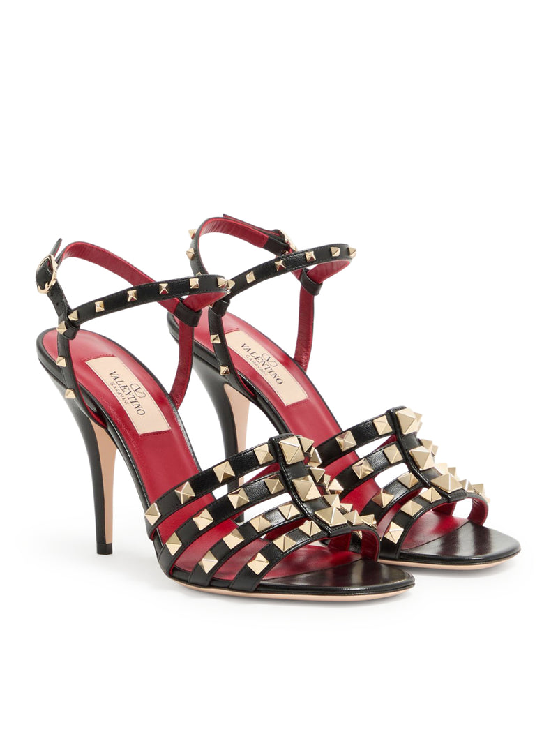 SANDALO ROCKSTUD IN CAPRETTO 100MM