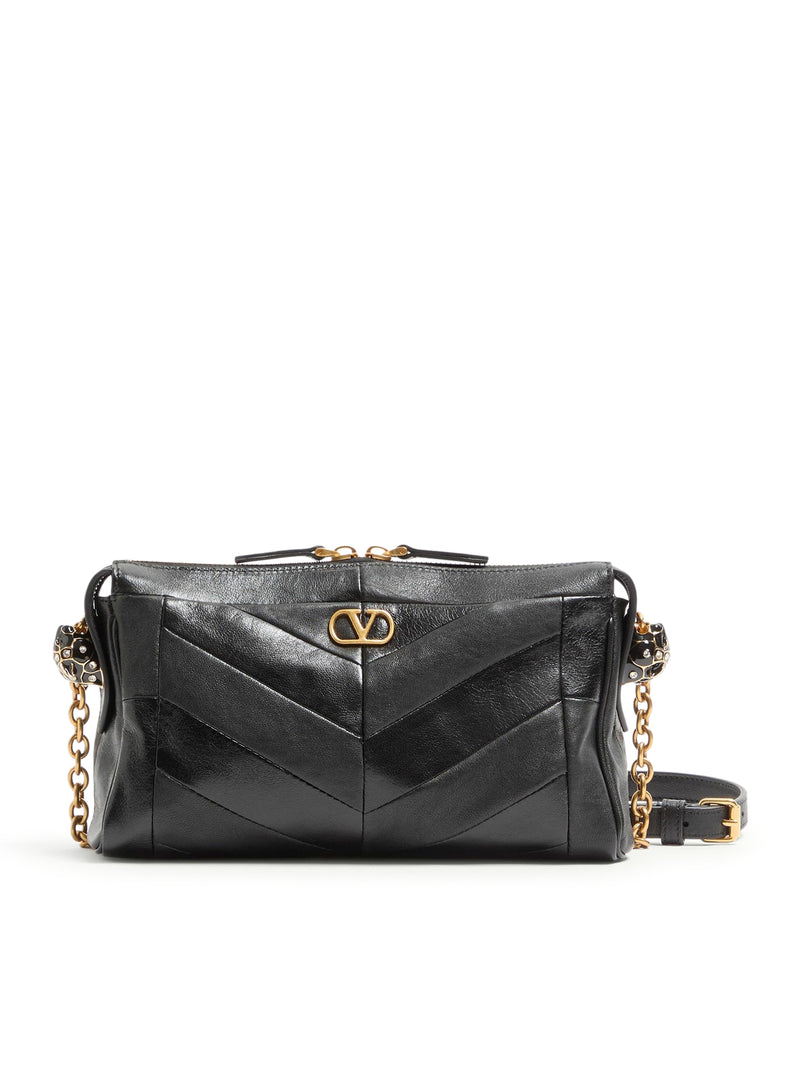 BORSA A TRACOLLA PICCOLA VALENTINO GARAVANI PANTHEA IN NAPPA MOTIVO CHEVRON