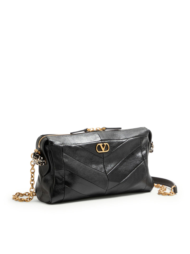 BORSA A TRACOLLA PICCOLA VALENTINO GARAVANI PANTHEA IN NAPPA MOTIVO CHEVRON