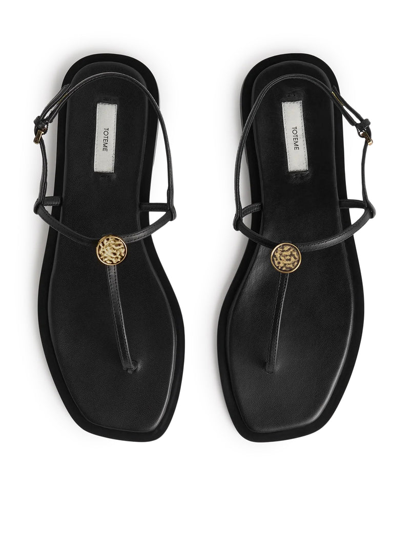 SANDALI T-STRAP IN PELLE