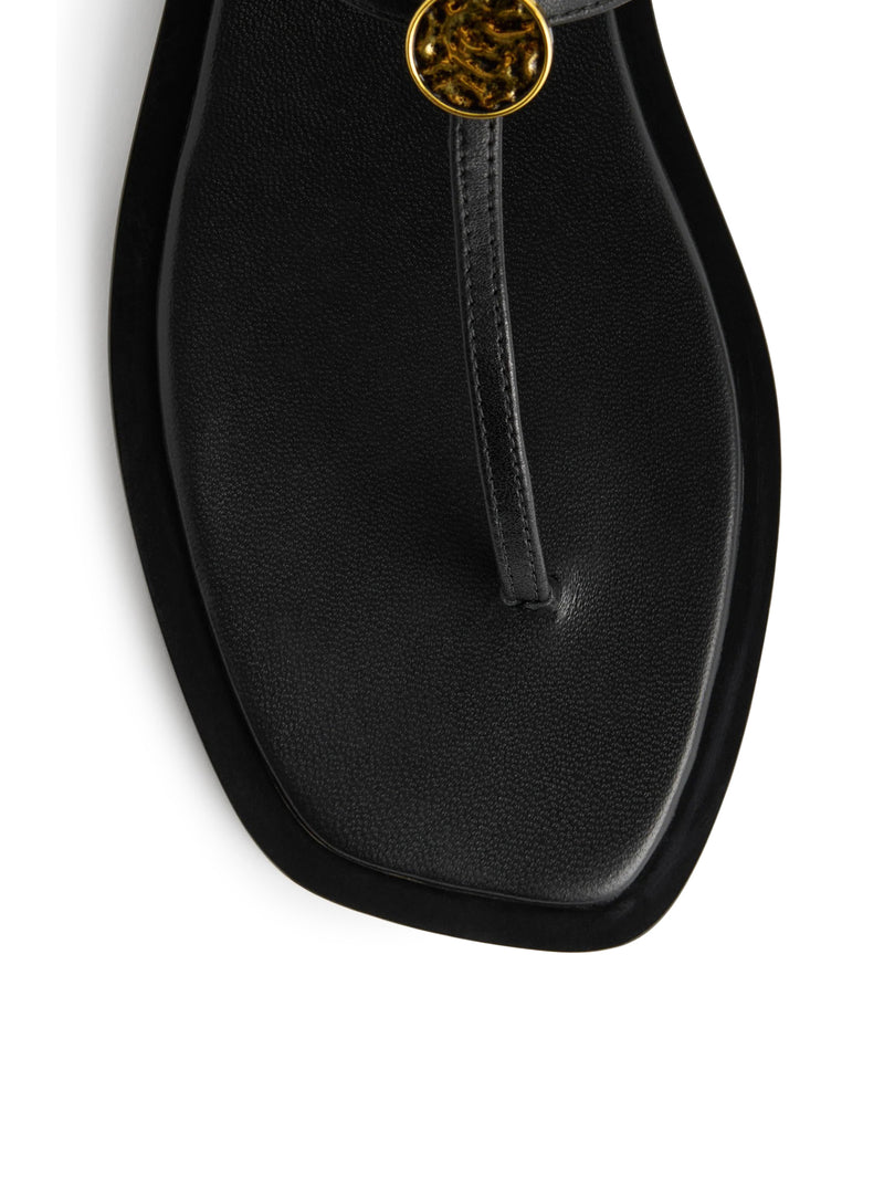 SANDALI T-STRAP IN PELLE