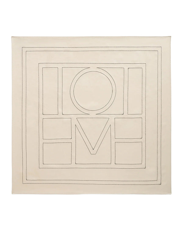 FOULARD IN SETA CON RICAMO MONOGRAM