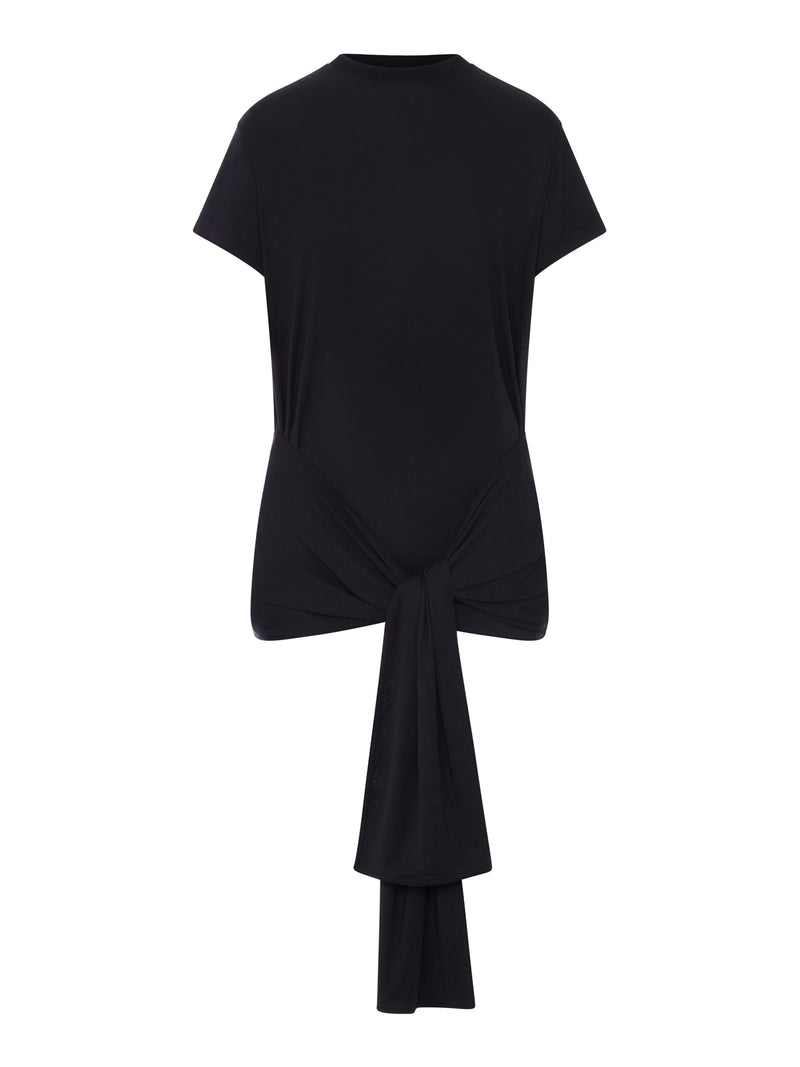 T-SHIRT IN COTONE CON CINTURA IN VITA