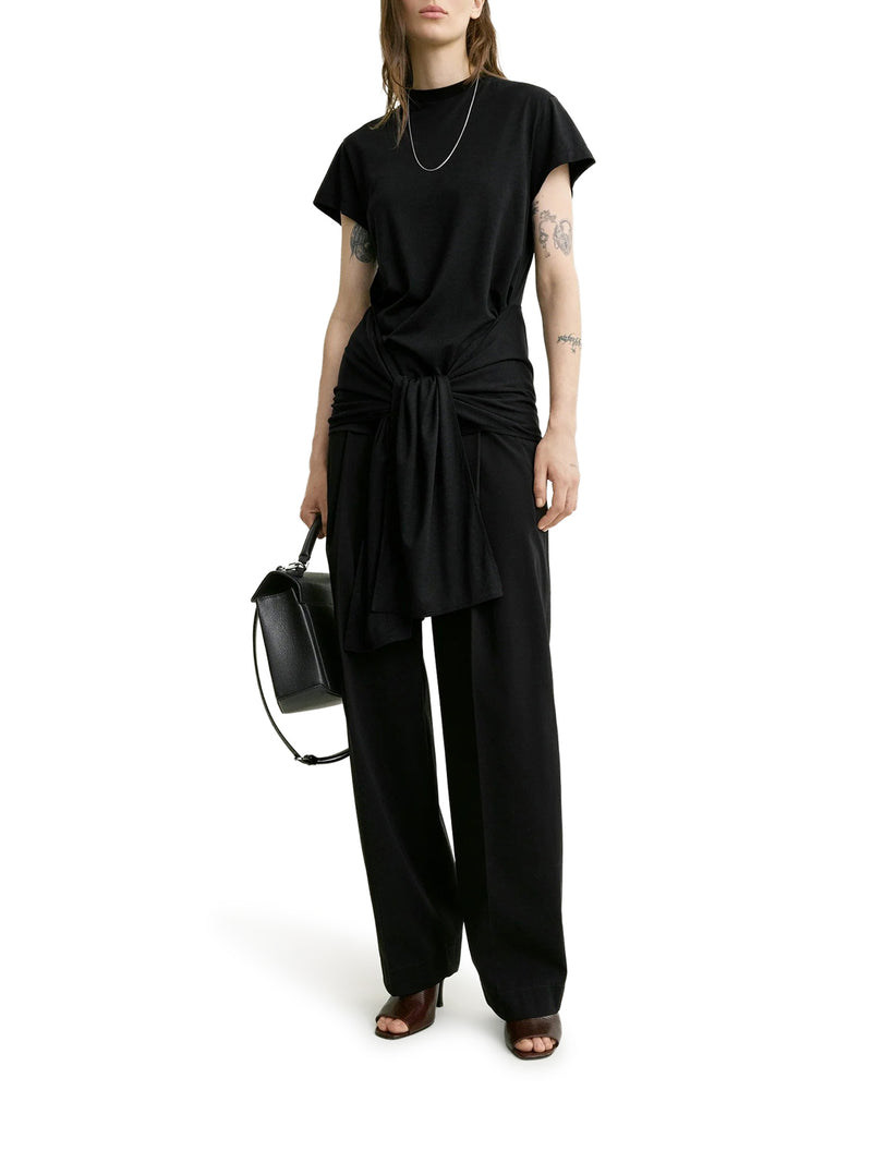 T-SHIRT IN COTONE CON CINTURA IN VITA