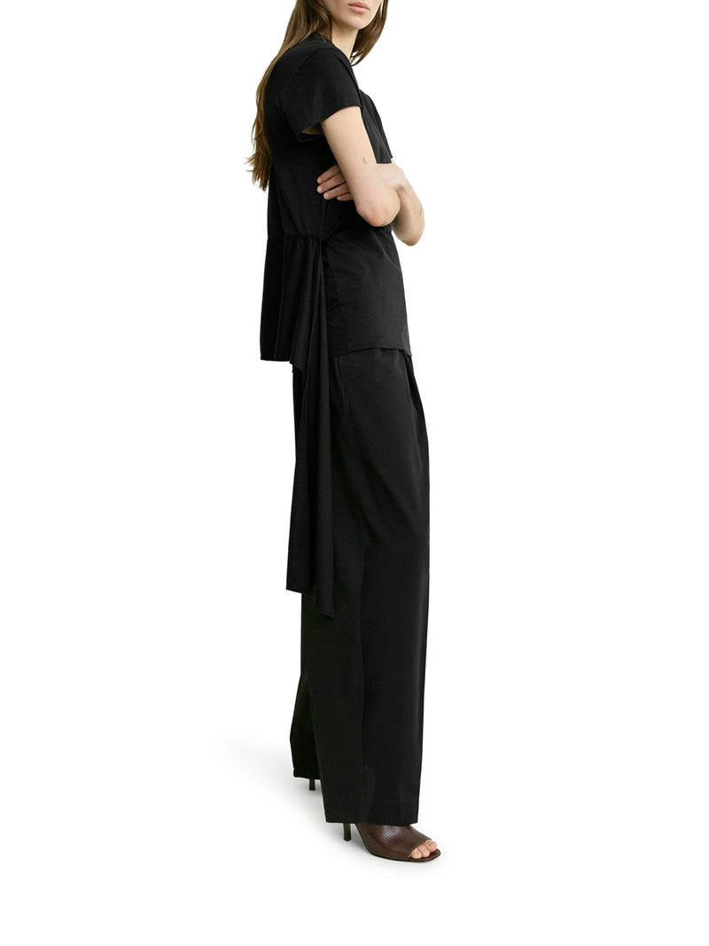 T-SHIRT IN COTONE CON CINTURA IN VITA