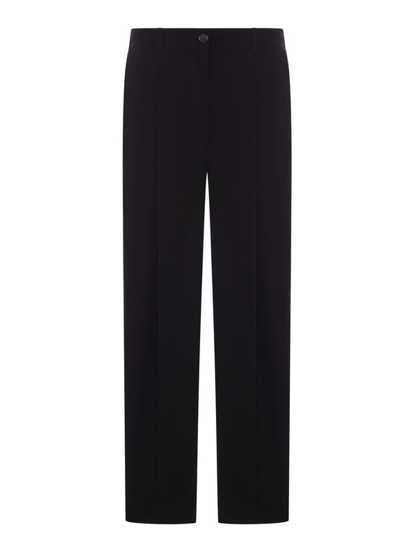 PANTALONI IN COTONE CON PIEGA SINGOLA