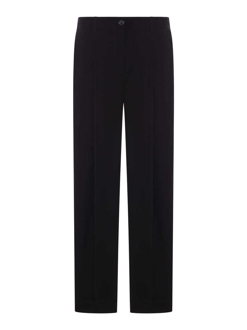 PANTALONI IN COTONE CON PIEGA SINGOLA
