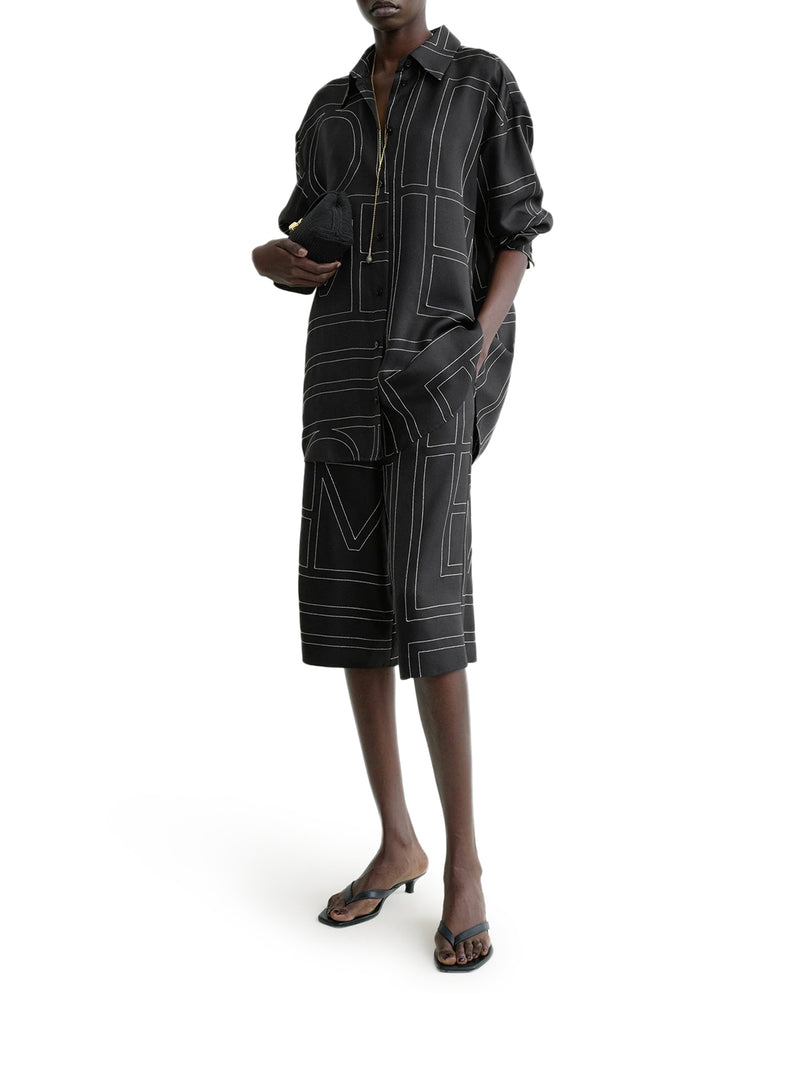 CAMICIA IN SETA CON RICAMO MONOGRAM