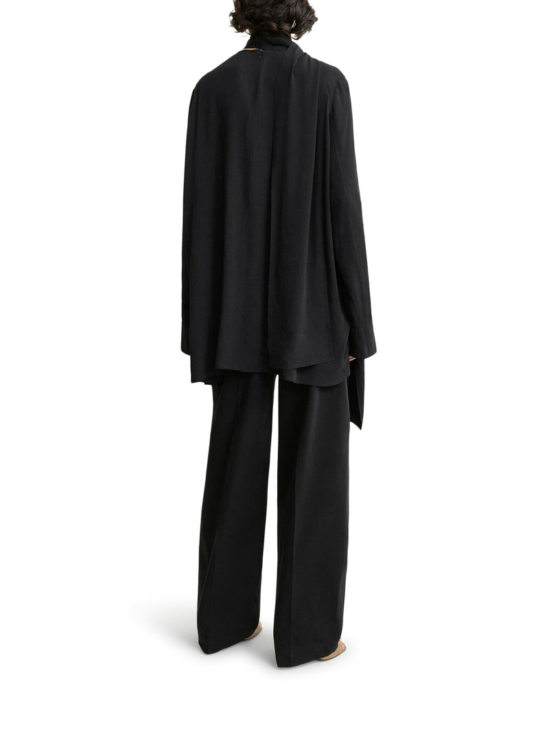 BLUSA CON SCIARPA DRAPPEGGIATA