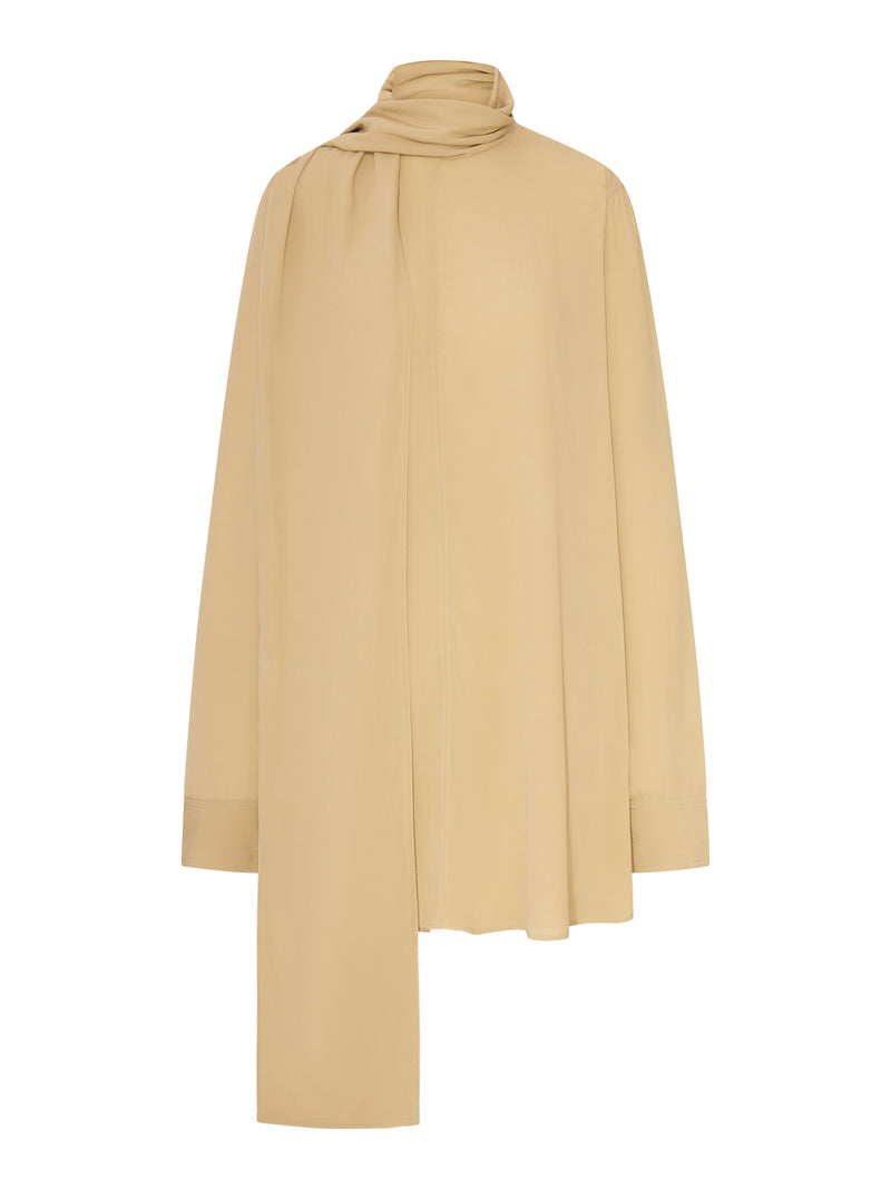 BLUSA CON SCIARPA DRAPPEGGIATA