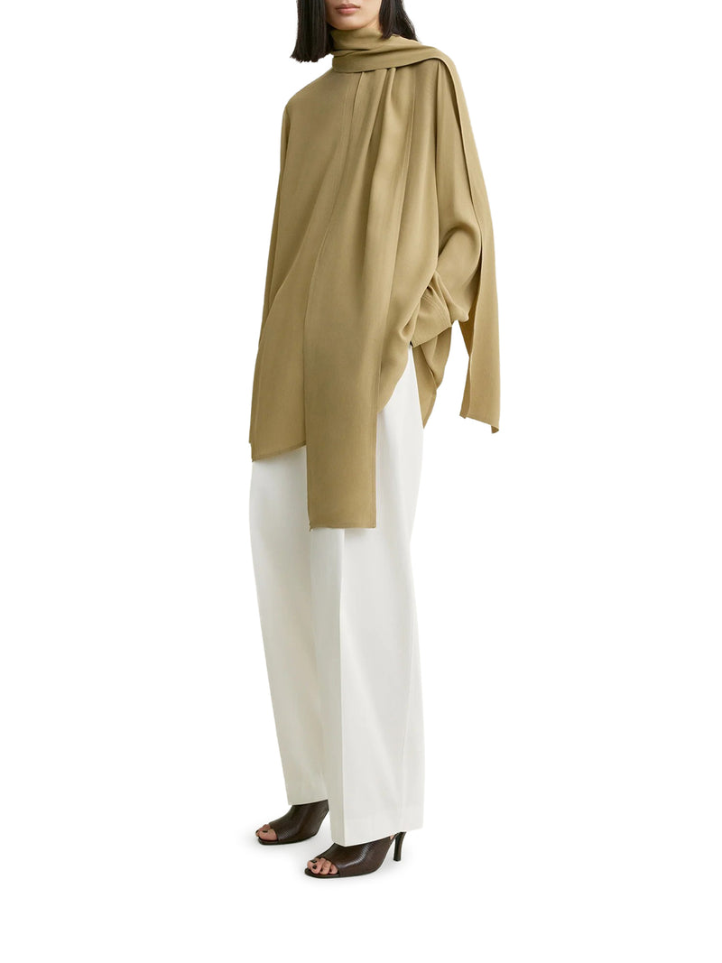 BLUSA CON SCIARPA DRAPPEGGIATA