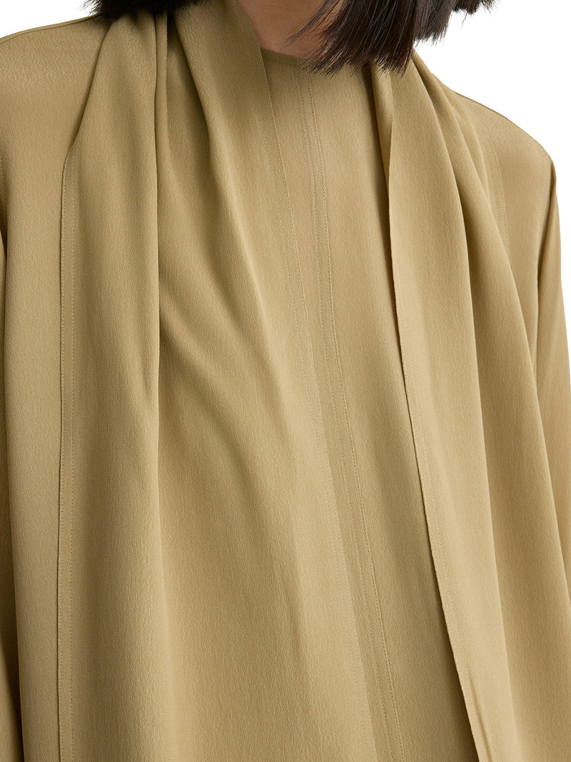 BLUSA CON SCIARPA DRAPPEGGIATA