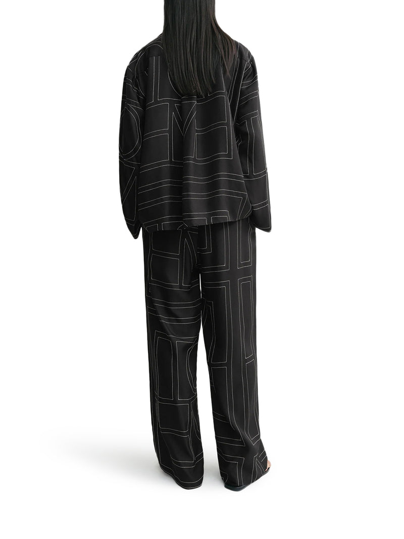 CAMICIA IN SETA CON RICAMO MONOGRAM