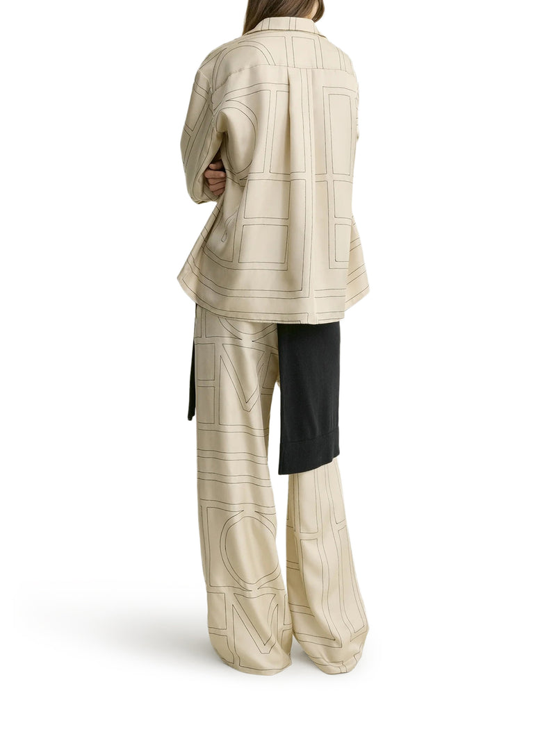 CAMICIA IN SETA CON RICAMO MONOGRAM