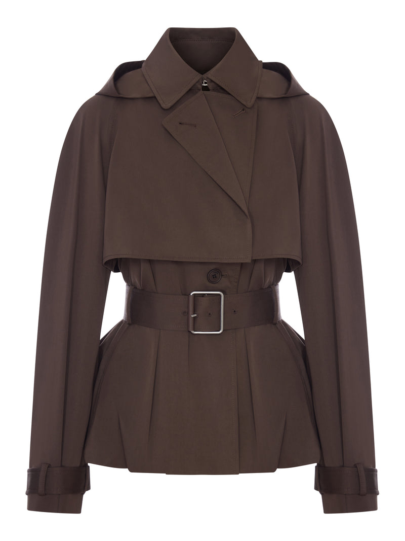 GIACCA IN GABARDINE DI COTONE E SETA CON SILHOUETTE A PALLONCINO
