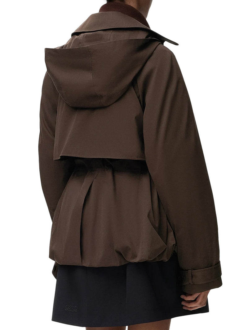 GIACCA IN GABARDINE DI COTONE E SETA CON SILHOUETTE A PALLONCINO