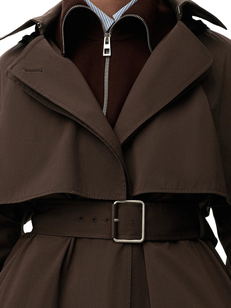 GIACCA IN GABARDINE DI COTONE E SETA CON SILHOUETTE A PALLONCINO