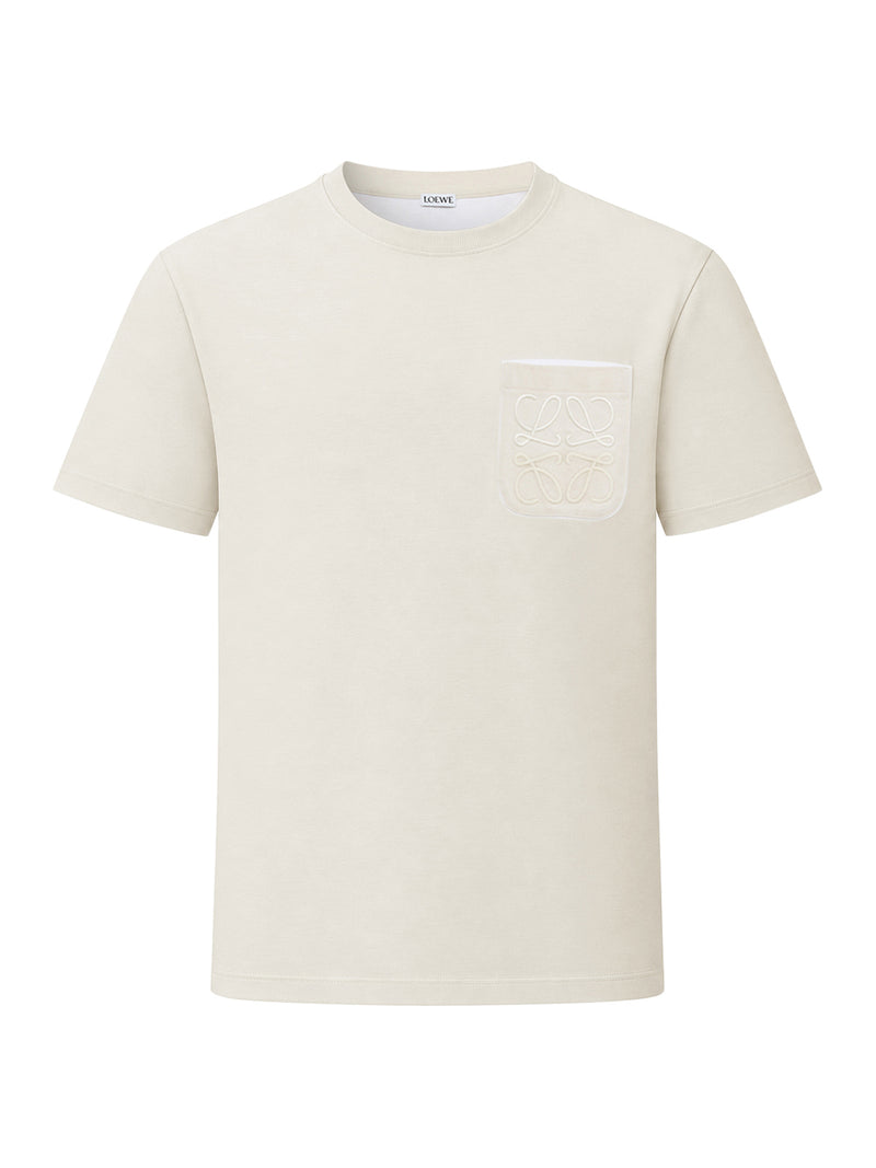 T-SHIRT IN MISTO COTONE CON LOGO ANAGRAM