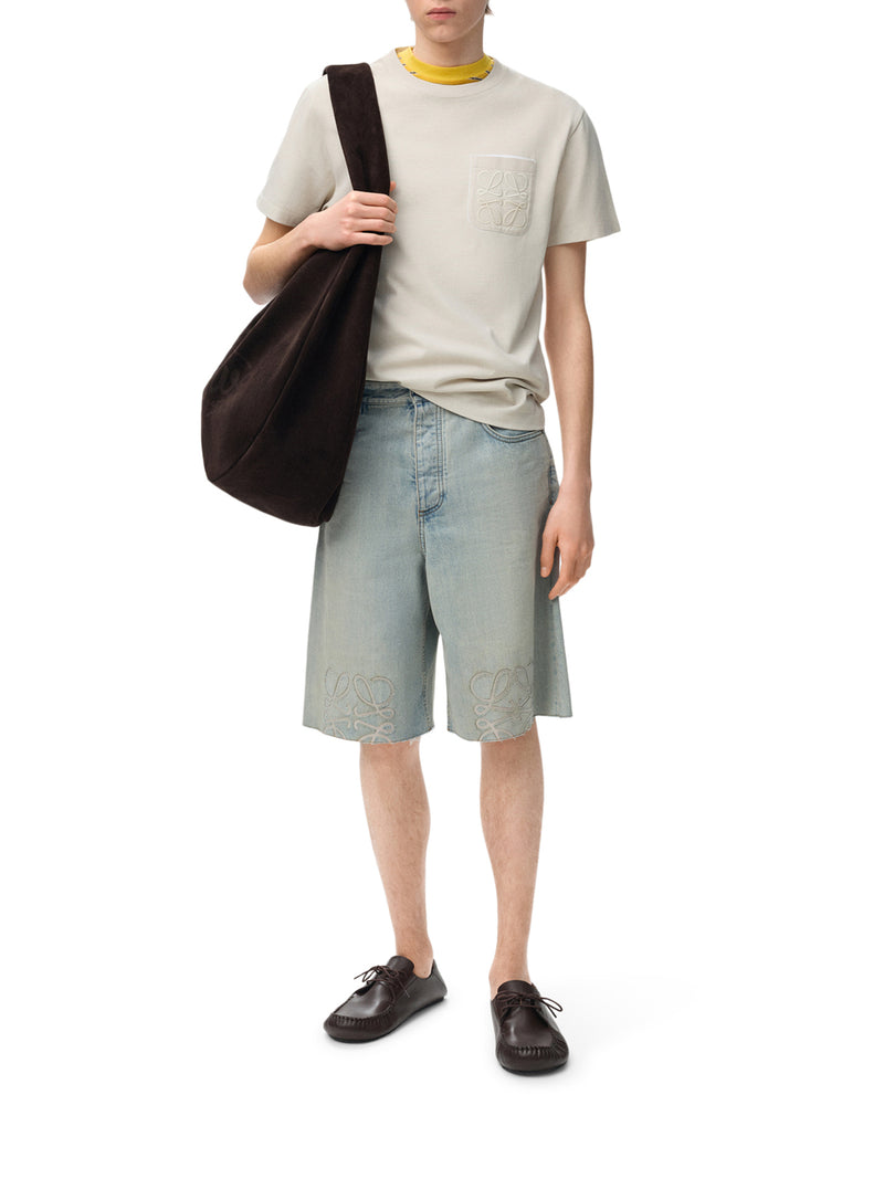 T-SHIRT IN MISTO COTONE CON LOGO ANAGRAM