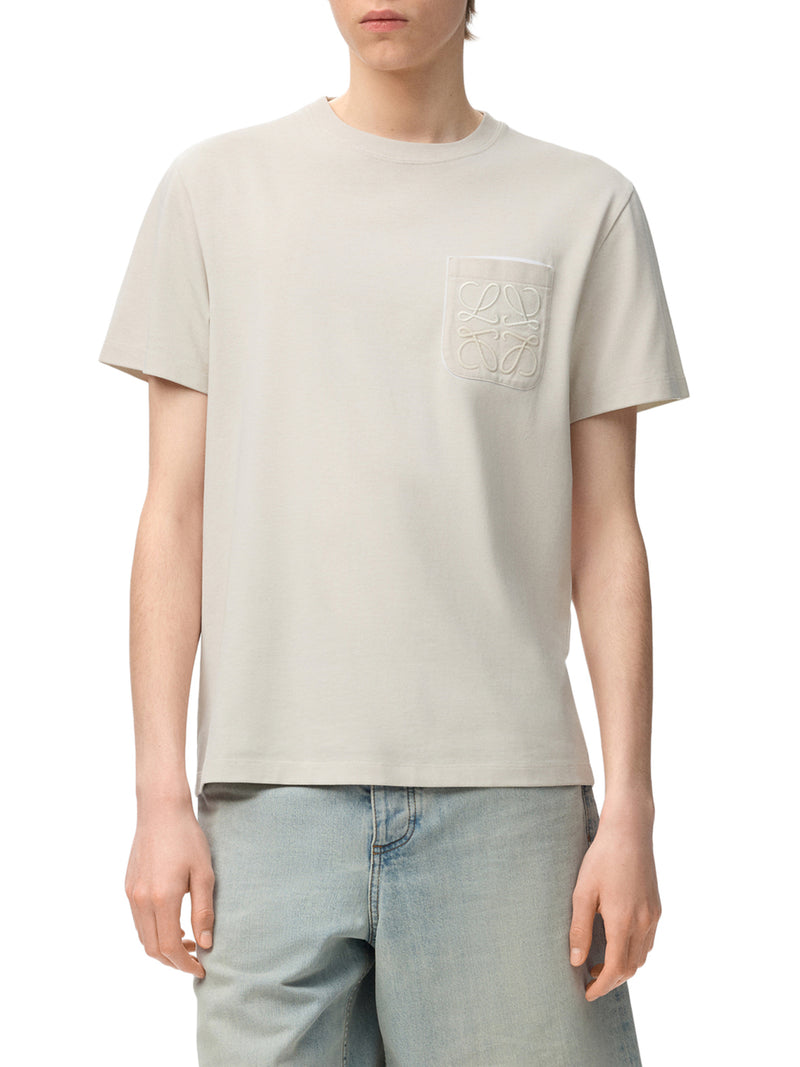 T-SHIRT IN MISTO COTONE CON LOGO ANAGRAM