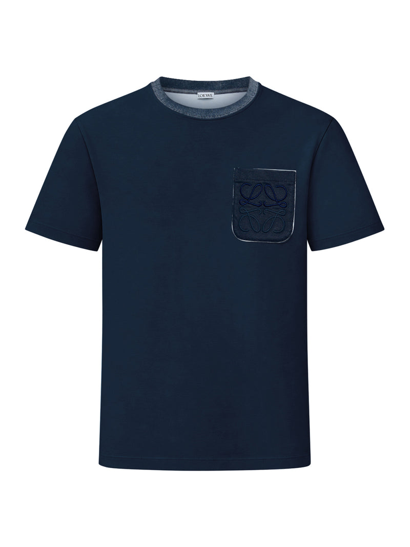 T-SHIRT IN MISTO COTONE CON LOGO ANAGRAM