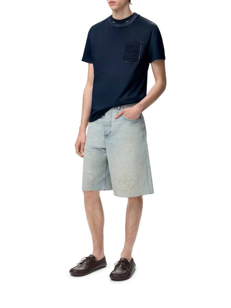T-SHIRT IN MISTO COTONE CON LOGO ANAGRAM
