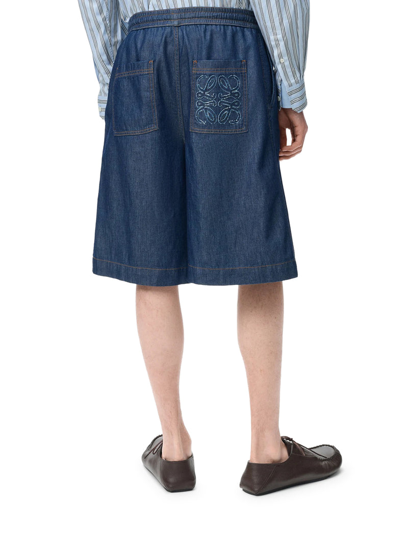 SHORT IN CHAMBRAY DI COTONE LEGGERO