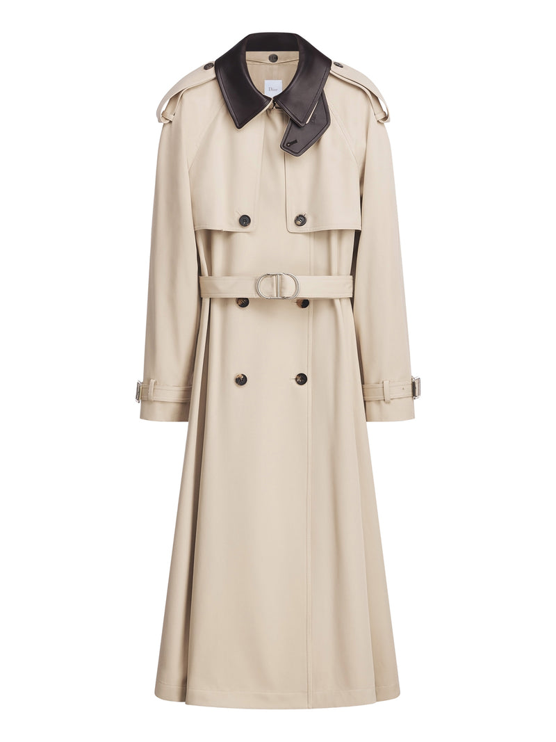TRENCH GABARDINE DI COTONE E SETA BEIGE