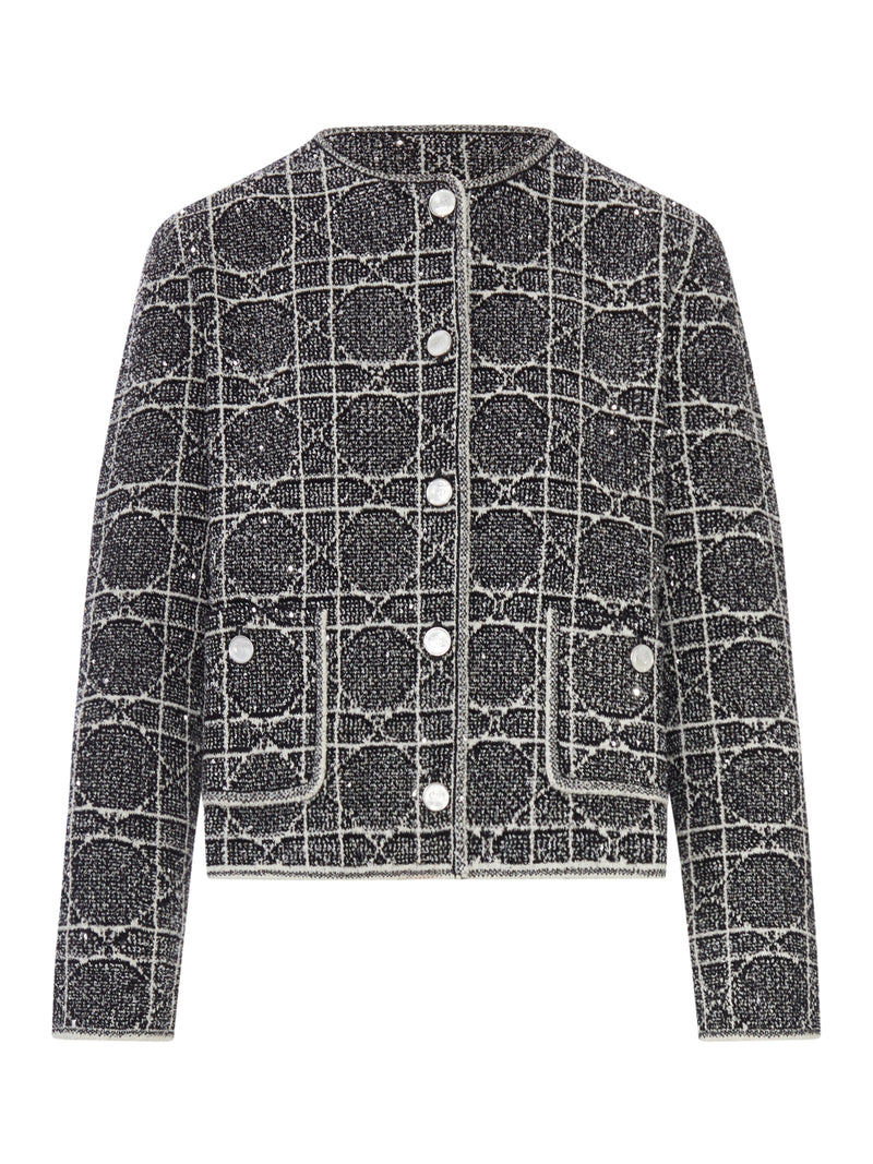 GIACCA IN TWEED CON MOTIVO GRAFICO
