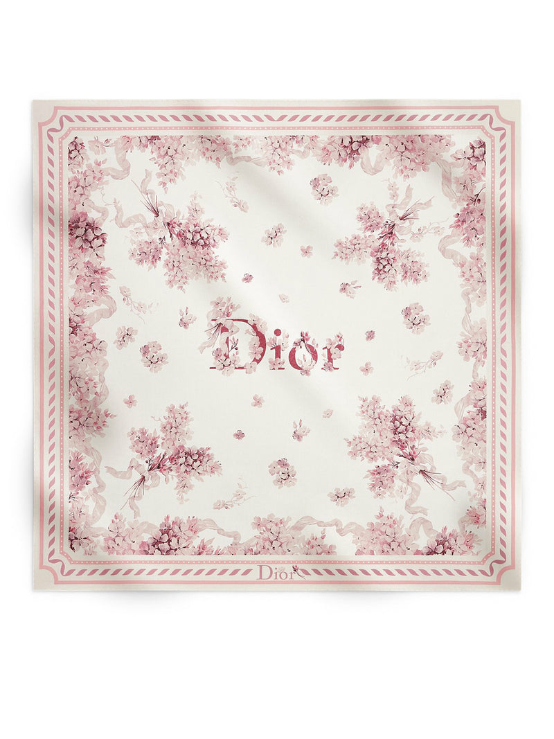 FOULARD QUADRATO DIOR LILAC BOUQUET 90