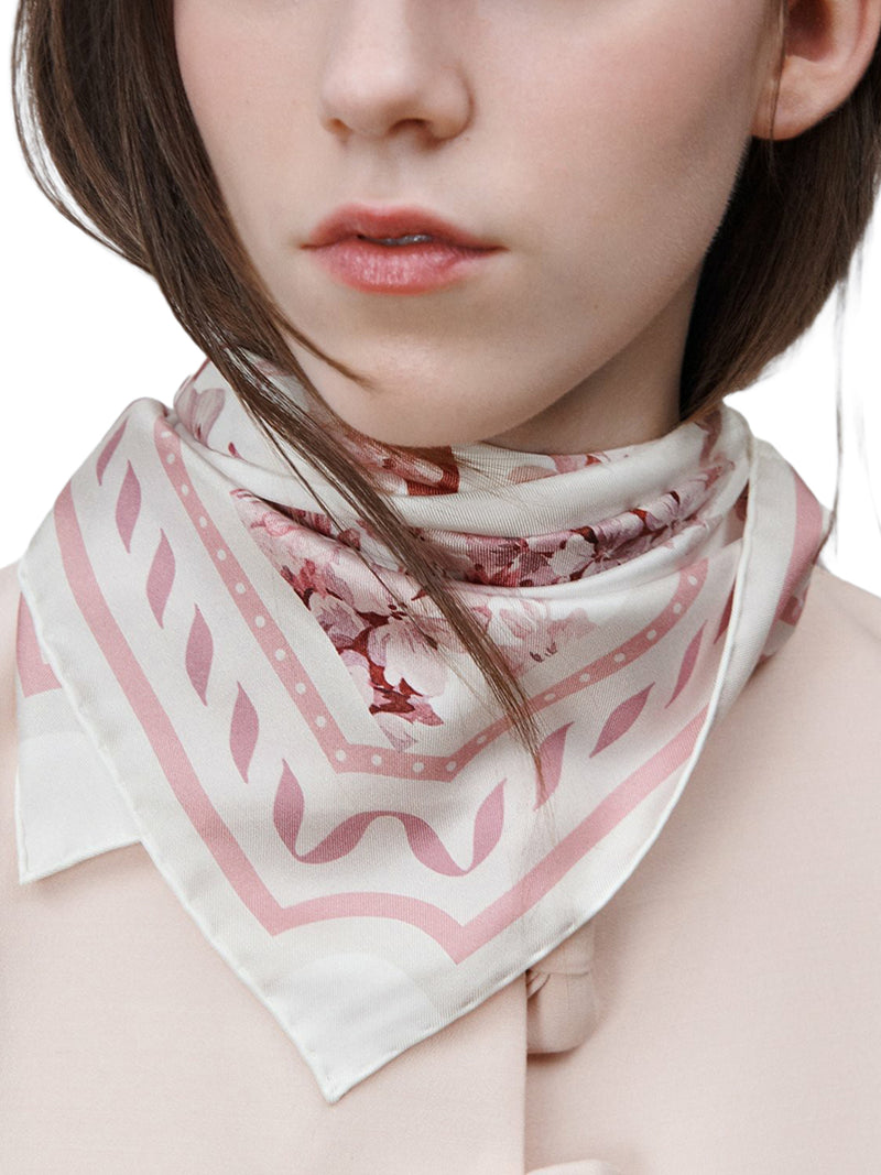 FOULARD QUADRATO DIOR LILAC BOUQUET 90