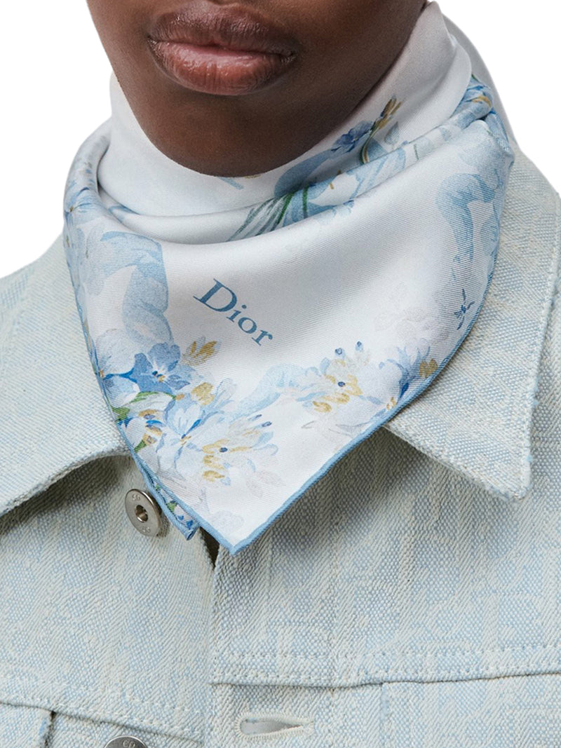 FOULARD QUADRATO DIOR LILAC BOUQUET 90