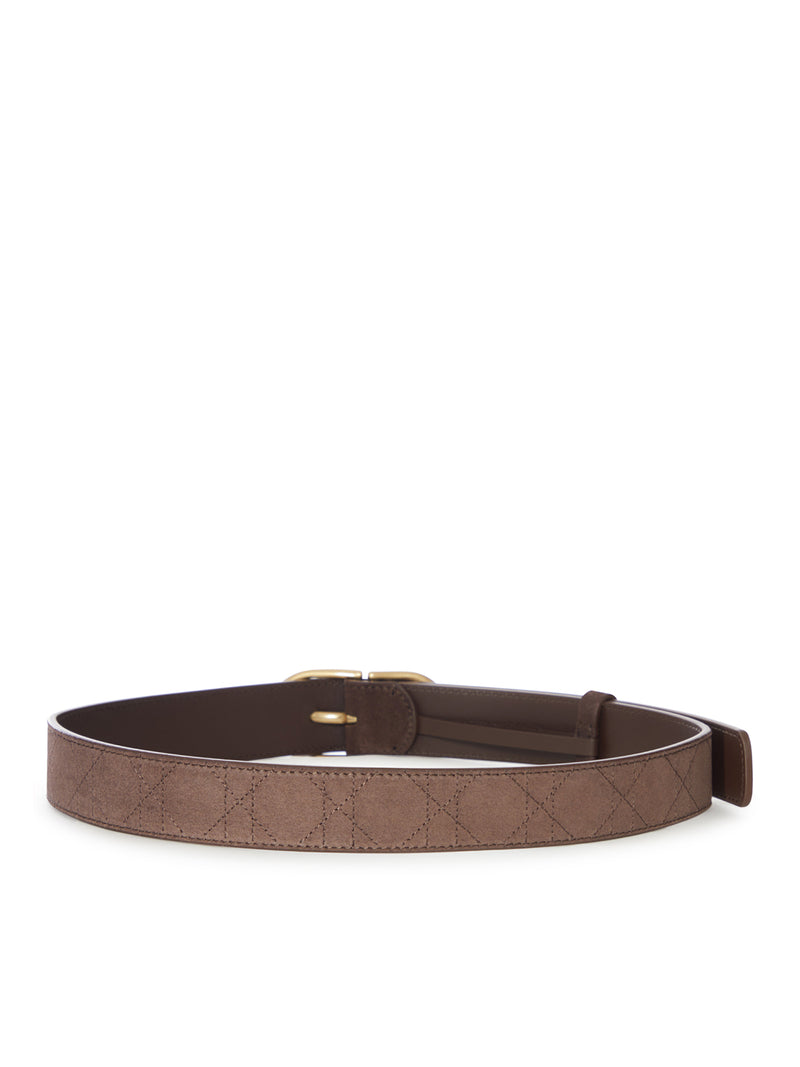 CINTURA CD CLASSY IN PELLE DI VITELLO SCAMOSCIATA