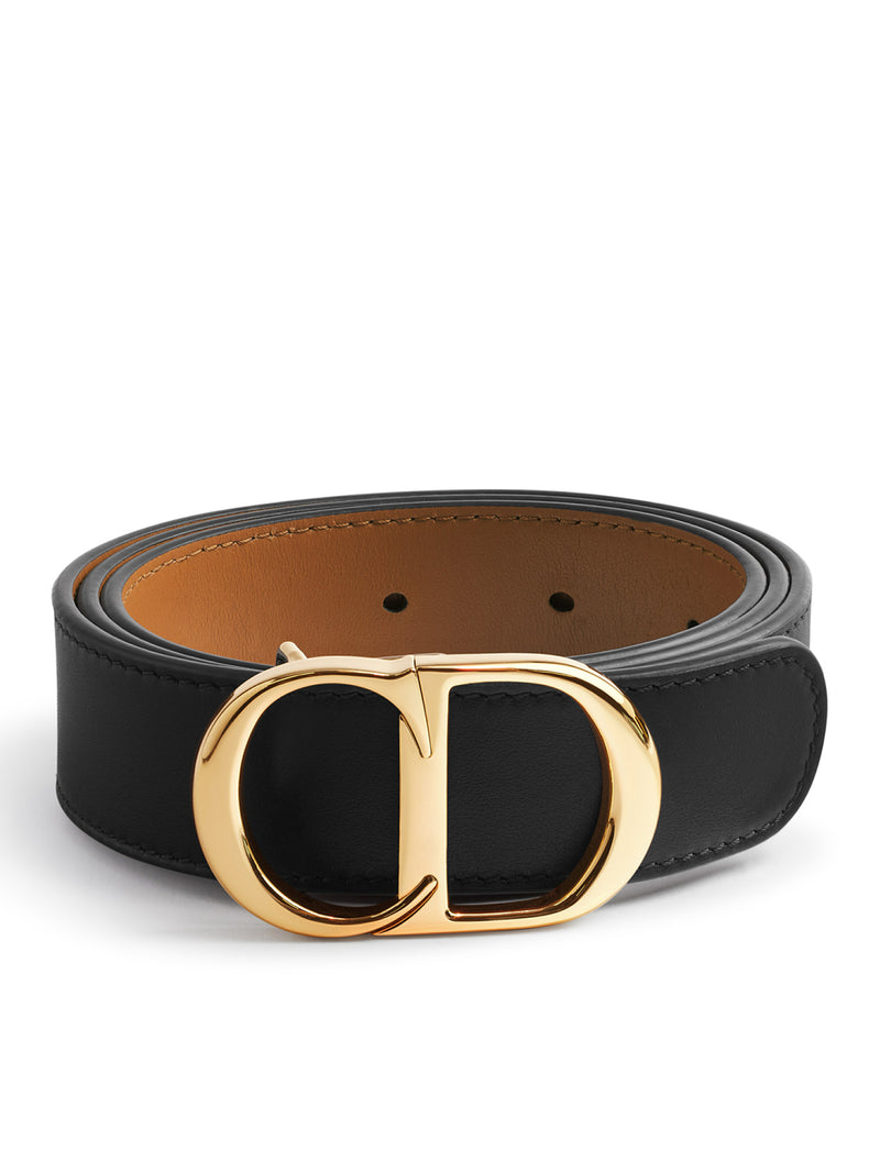 CINTURA CD ICON REVERSIBILE IN PELLE DI VITELLO