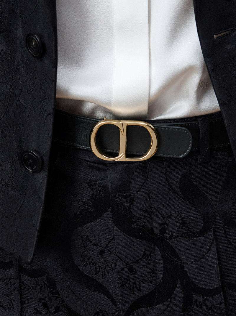 CINTURA CD ICON REVERSIBILE IN PELLE DI VITELLO