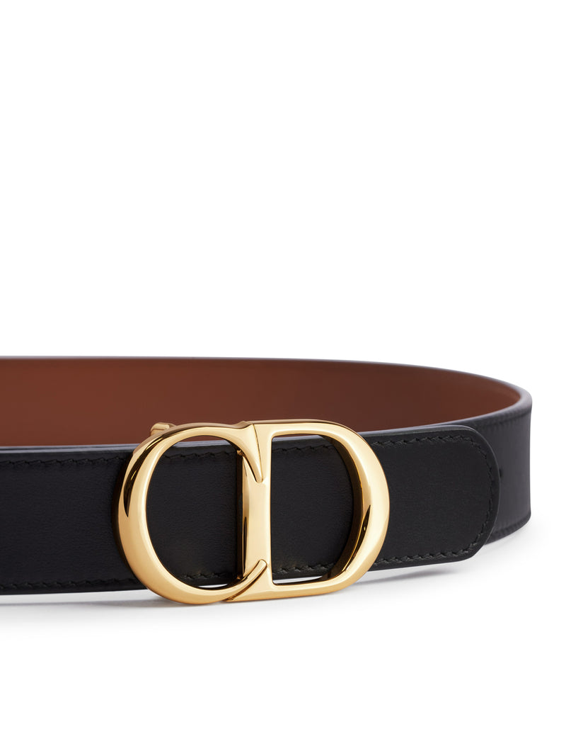 CINTURA CD ICON REVERSIBILE IN PELLE DI VITELLO