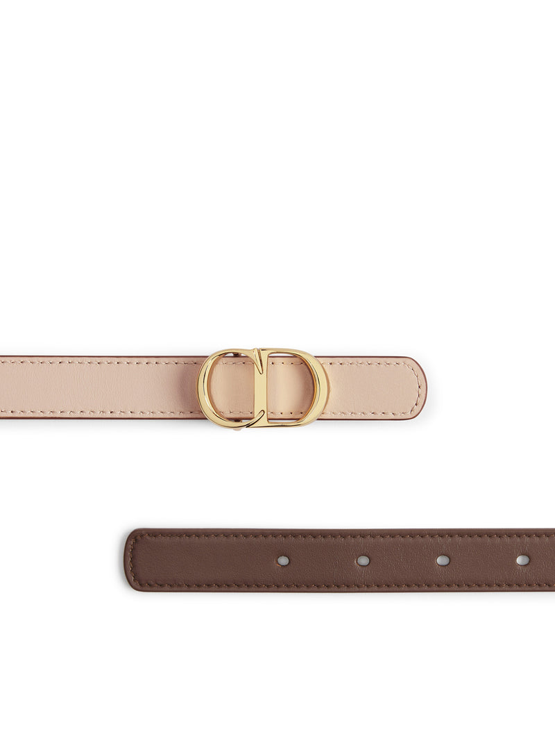 CINTURA CD ICON REVERSIBILE IN PELLE DI VITELLO LISCIA