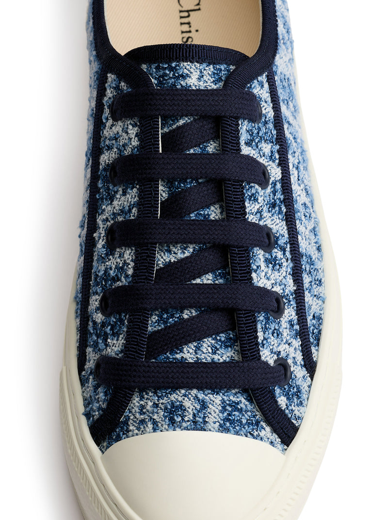 SNEAKER WALK`N DIORIVIERA IN DENIM SPUGNOSO DIOR OBLIQUE BLU
