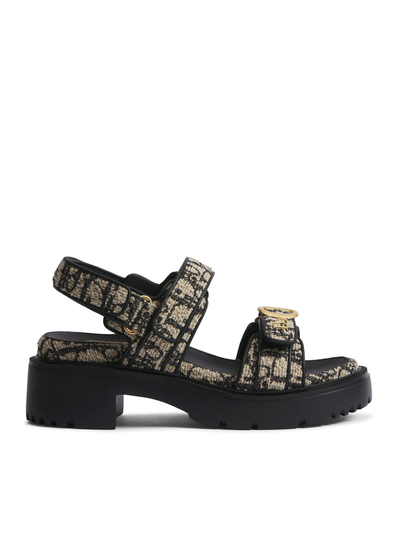 SANDALI CON PLATEAU IN DENIM SPUGNOSO
