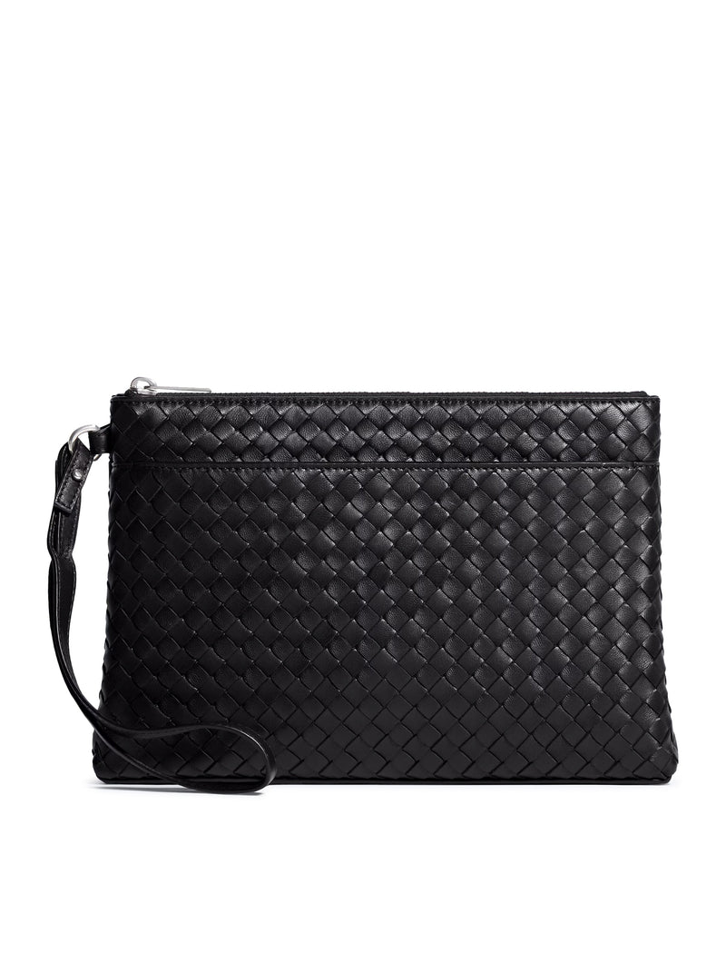 POCHETTE IN PELLE DI VITELLO INTRECCIATO