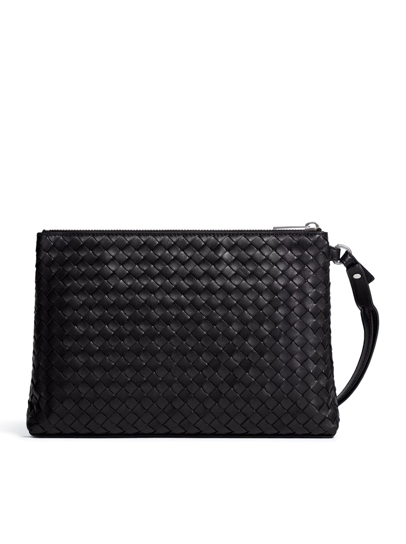 POCHETTE IN PELLE DI VITELLO INTRECCIATO
