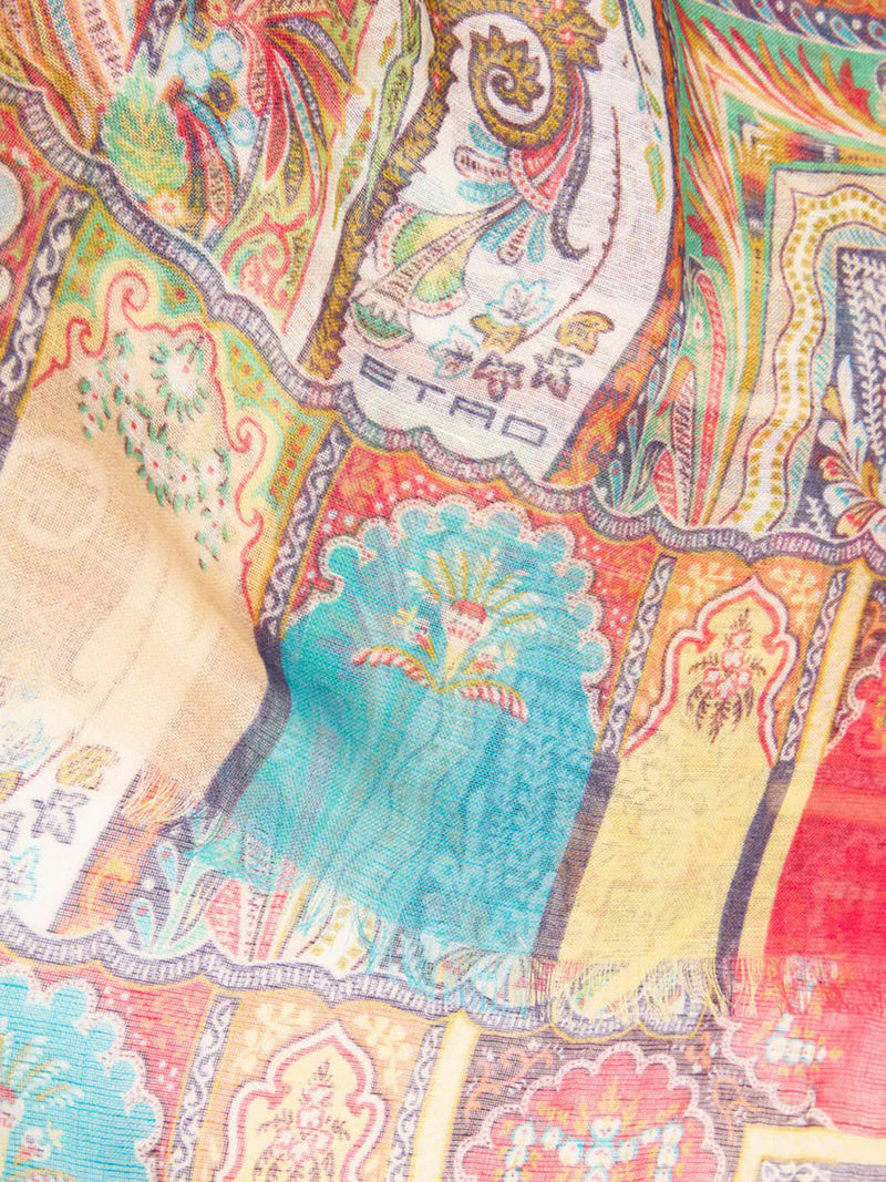 FOULARD IN MISTO MODAL CON MOTIVO PAISLEY FOLIAGE