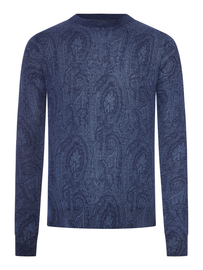 MAGLIA PAISLEY IN MISTO SETA E CASHMERE
