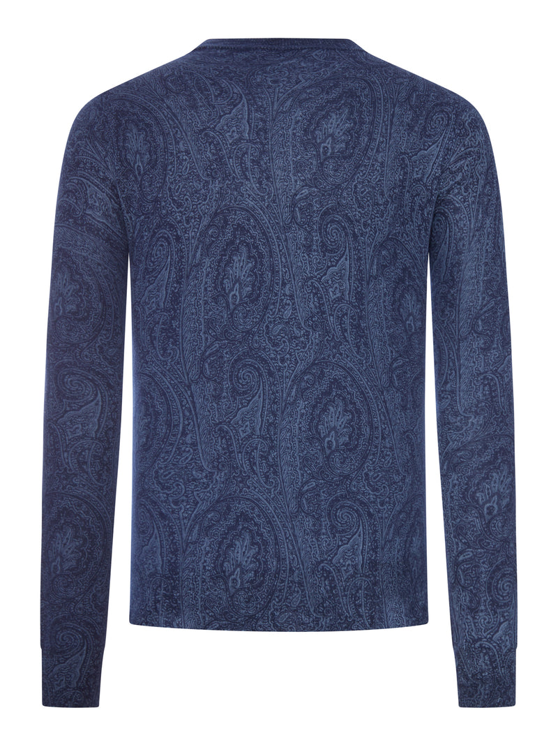 MAGLIA PAISLEY IN MISTO SETA E CASHMERE